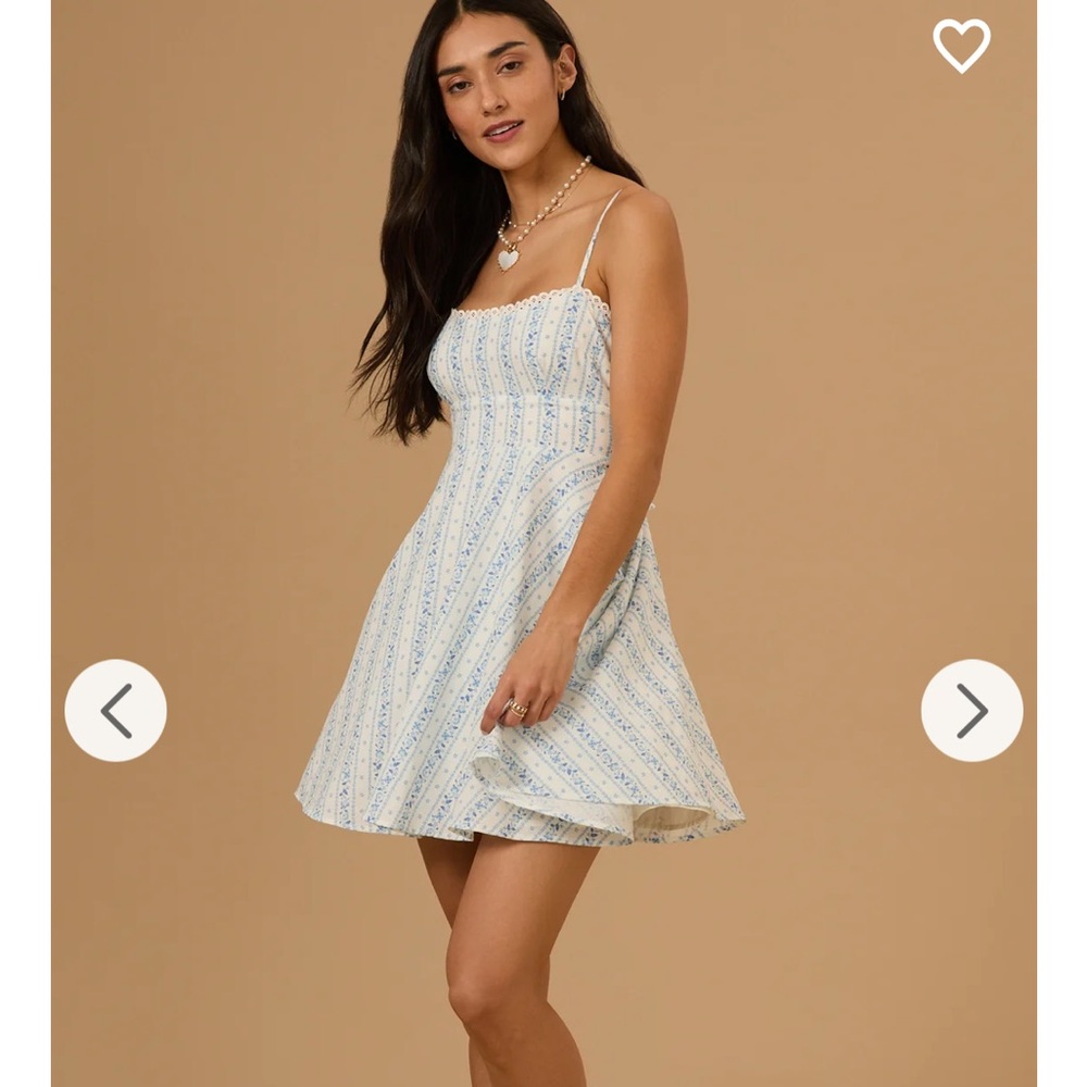 Altard State Blue and White Floral Dress